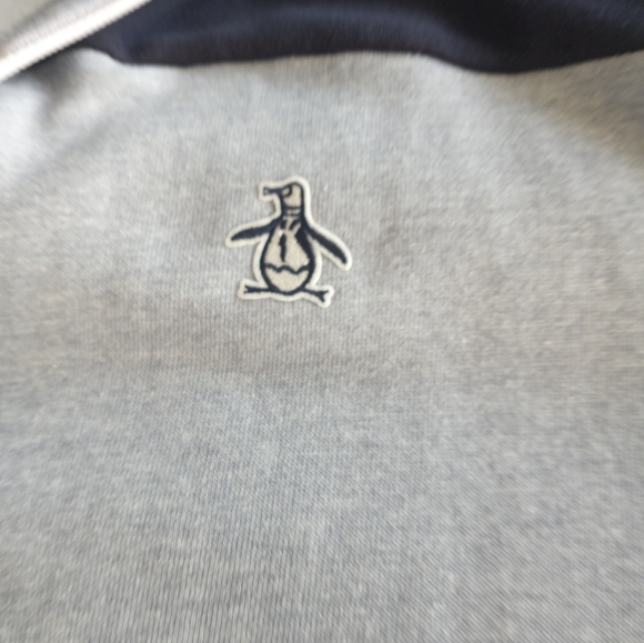 NWT Penguin Men's Large Grey and Navy Zip jacket Size L - Picture 7 of 7